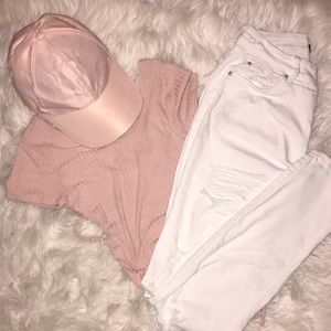 Size 4 refuge white ripped jeans